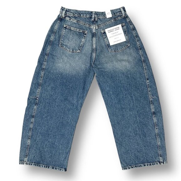 NWT Good American Extreme Barrel Jeans Size 8/29 Indigo $179 Wide-Leg Normcore - Picture 8 of 16